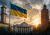 Символічне зображення Вінниці, Львова та Верховної Ради як ілюстрація до матеріалу про регіональну політику України